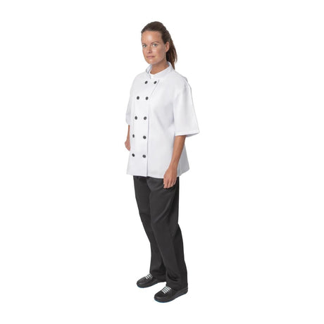 BB547-2XL Nisbets Essentials Short Sleeve Chefs Jacket White XXL (Pack of 2) JD Catering Equipment Solutions Ltd