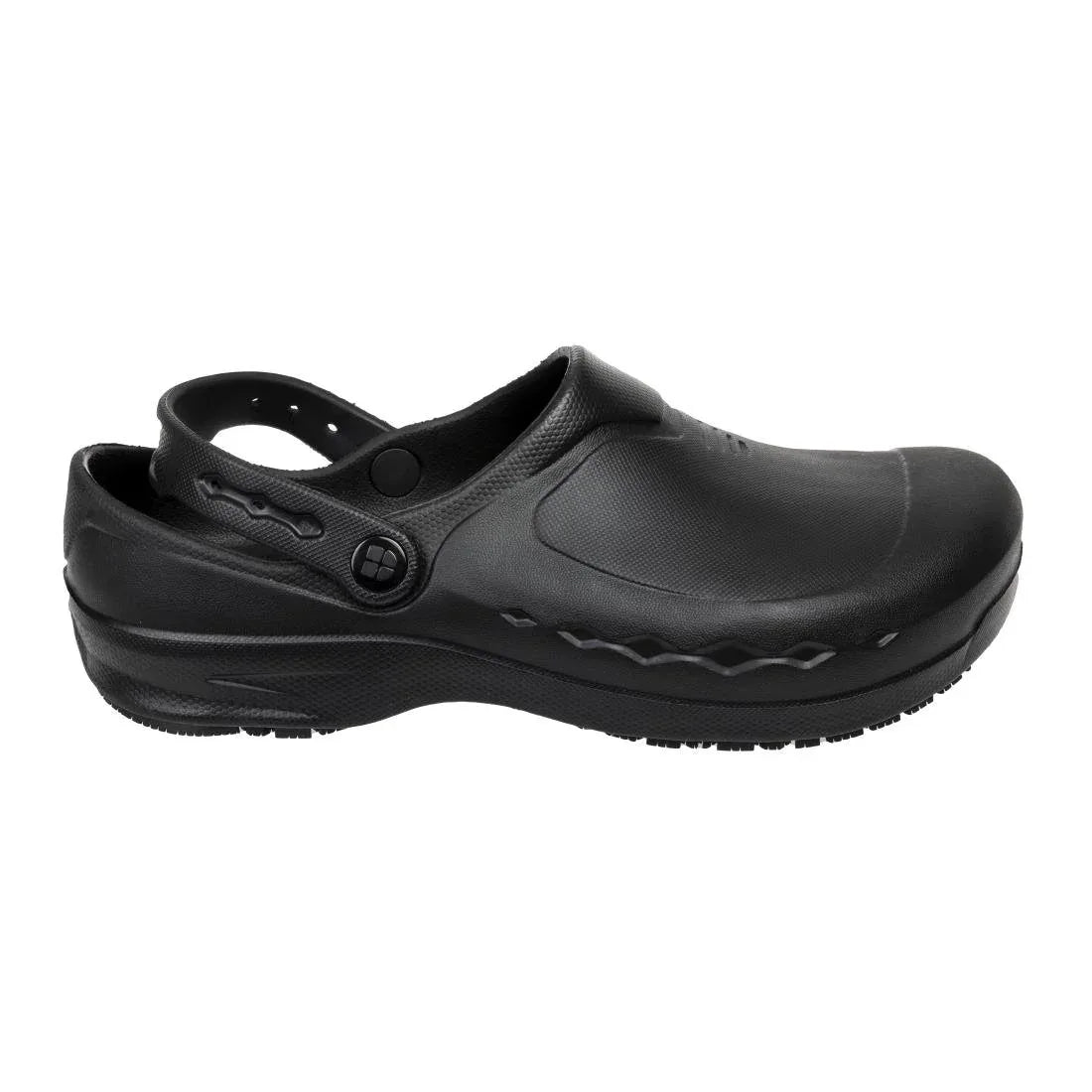 BB569-45 Shoes for Crews Zinc Clogs Black Size 45 - JD Catering Equipment Solutions Ltd