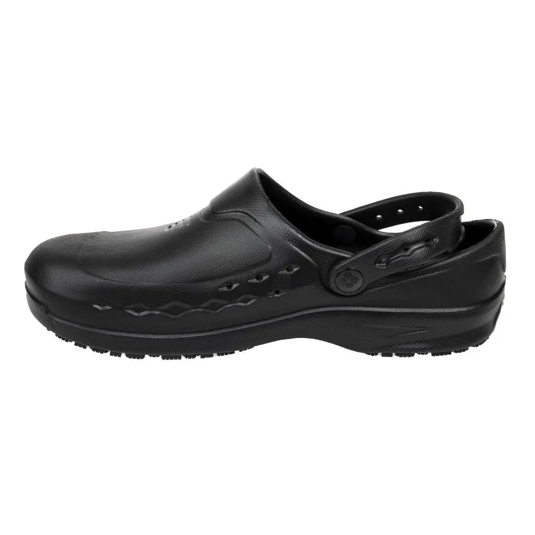BB569-45 Shoes for Crews Zinc Clogs Black Size 45 - JD Catering Equipment Solutions Ltd