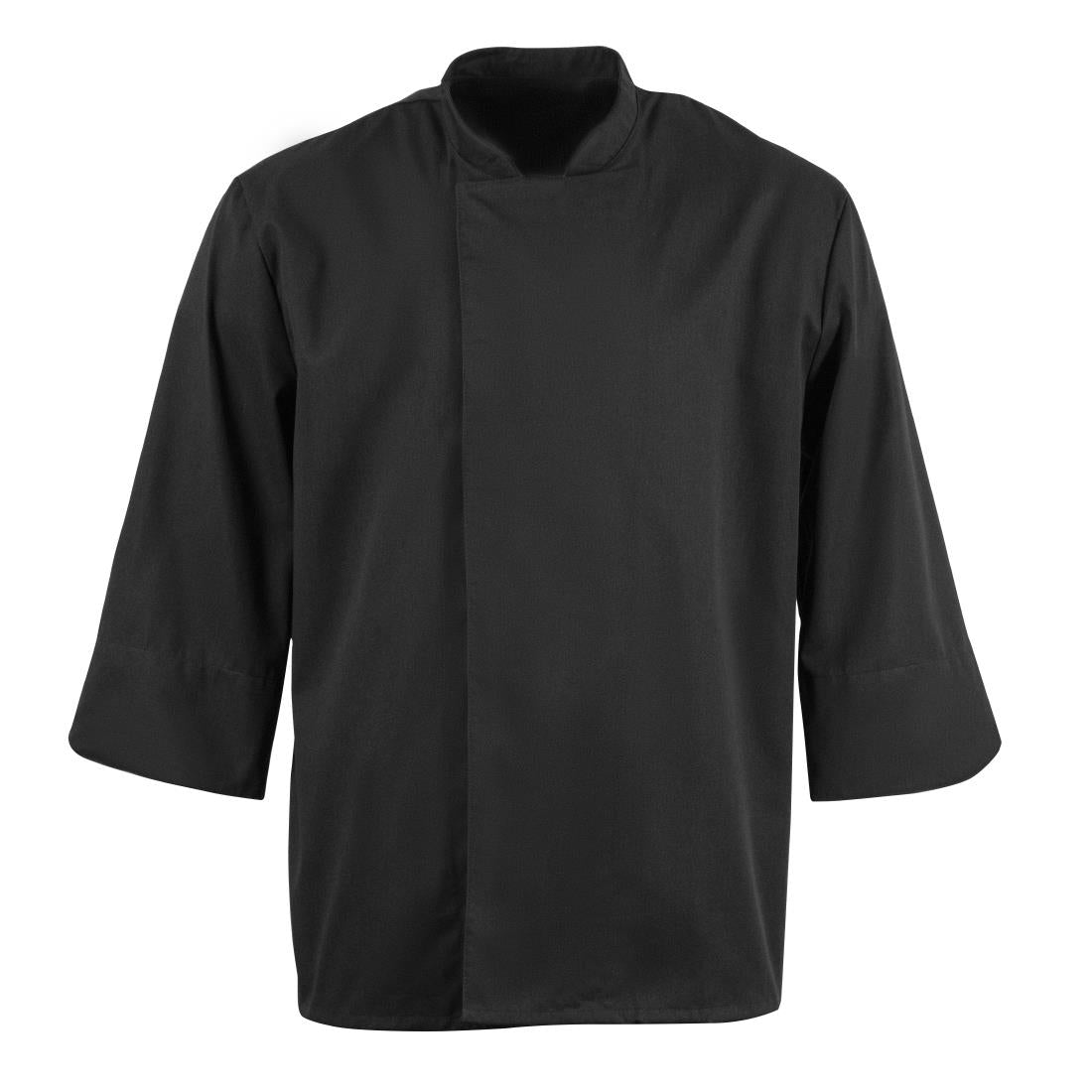 BB577-L Whites Unisex Atlanta Chef Jacket Black Teflon Size L JD Catering Equipment Solutions Ltd