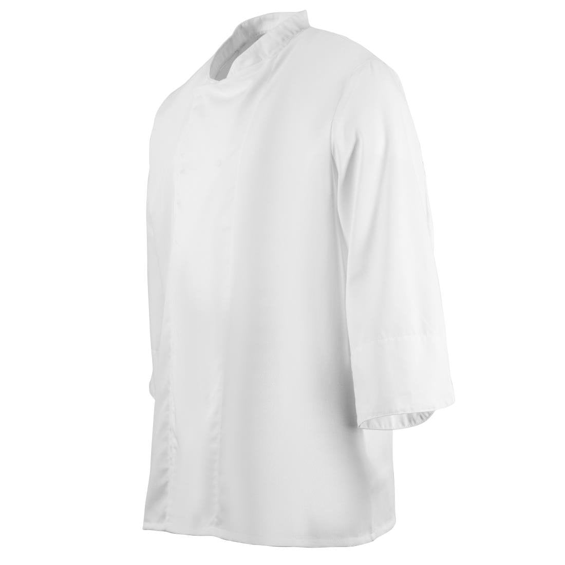 BB578-M Whites Unisex Atlanta Chef Jacket White Teflon Size M JD Catering Equipment Solutions Ltd