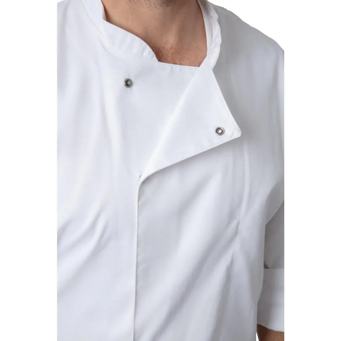 BB578-XL Whites Unisex Atlanta Chef Jacket White Teflon Size XL - JD Catering Equipment Solutions Ltd