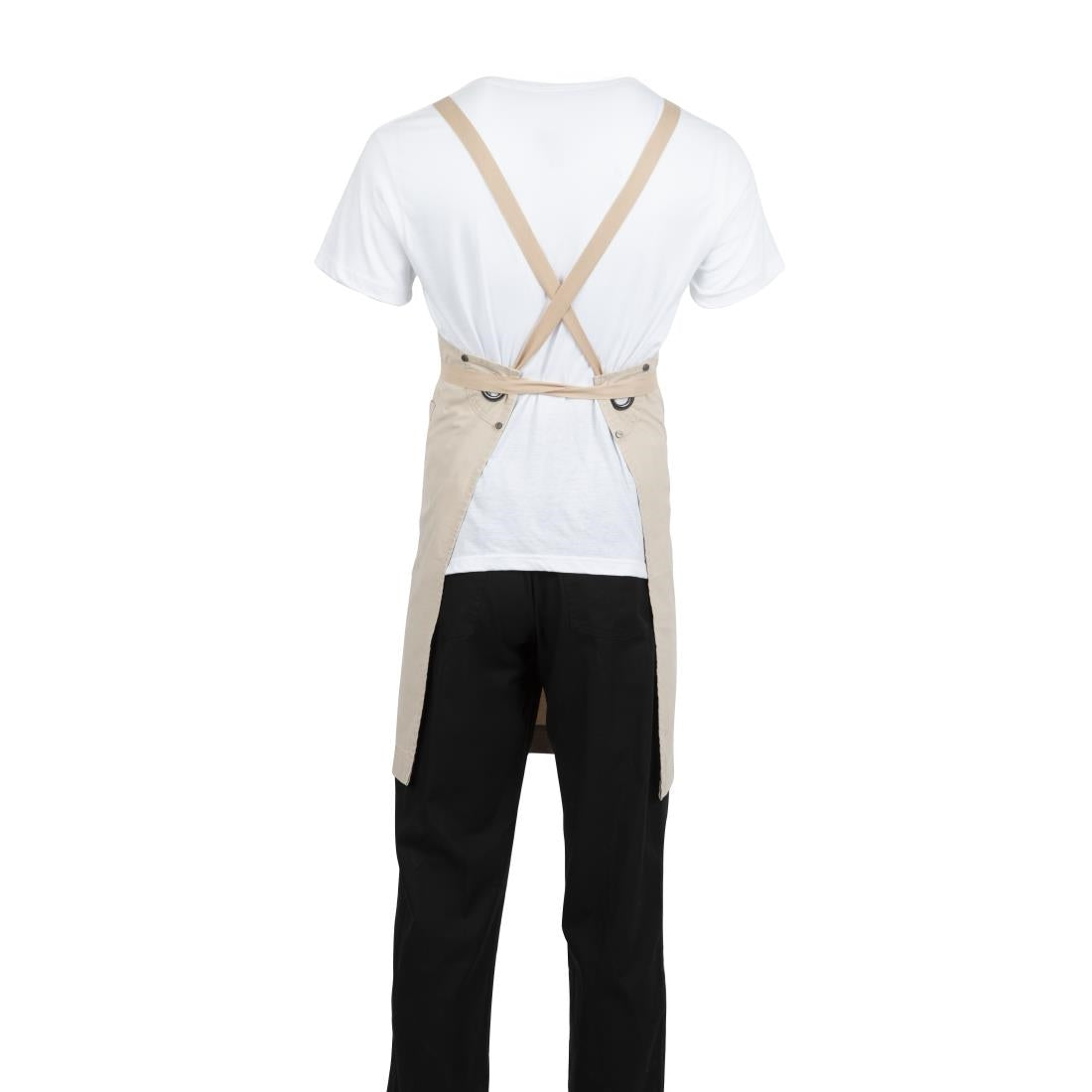 BB685 Southside Cotton Canvas Bib Apron Stone JD Catering Equipment Solutions Ltd
