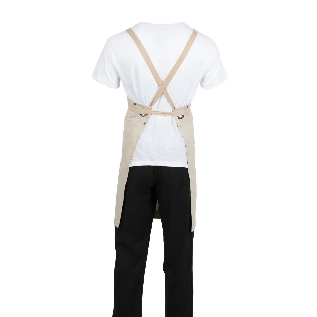 BB685 Southside Cotton Canvas Bib Apron Stone - JD Catering Equipment Solutions Ltd