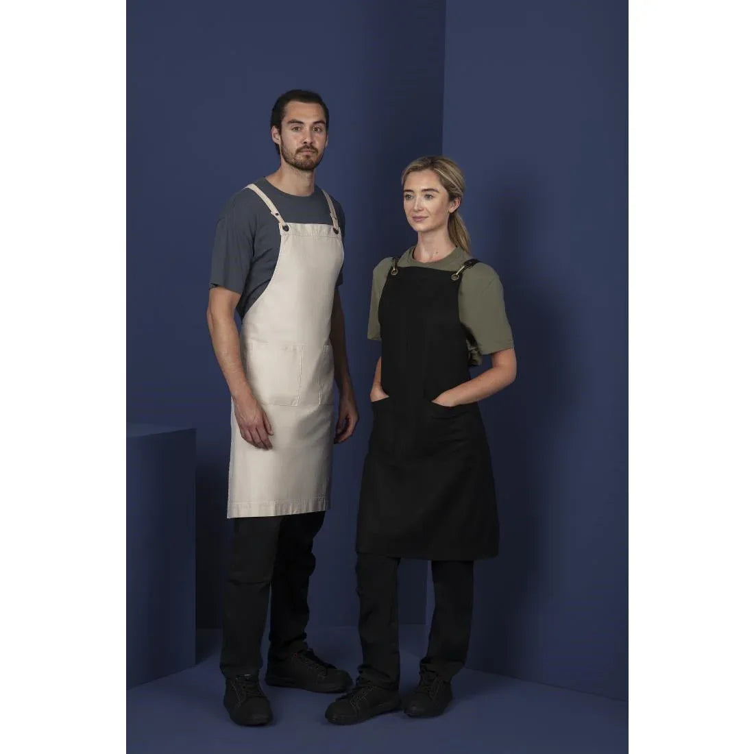 BB685 Southside Cotton Canvas Bib Apron Stone - JD Catering Equipment Solutions Ltd