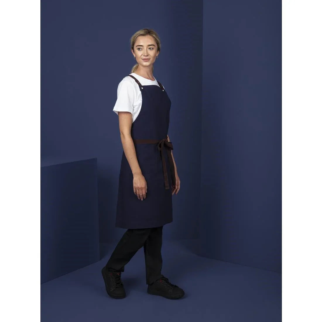 BB686 Southside Cotton Canvas Bib Apron Navy - JD Catering Equipment Solutions Ltd