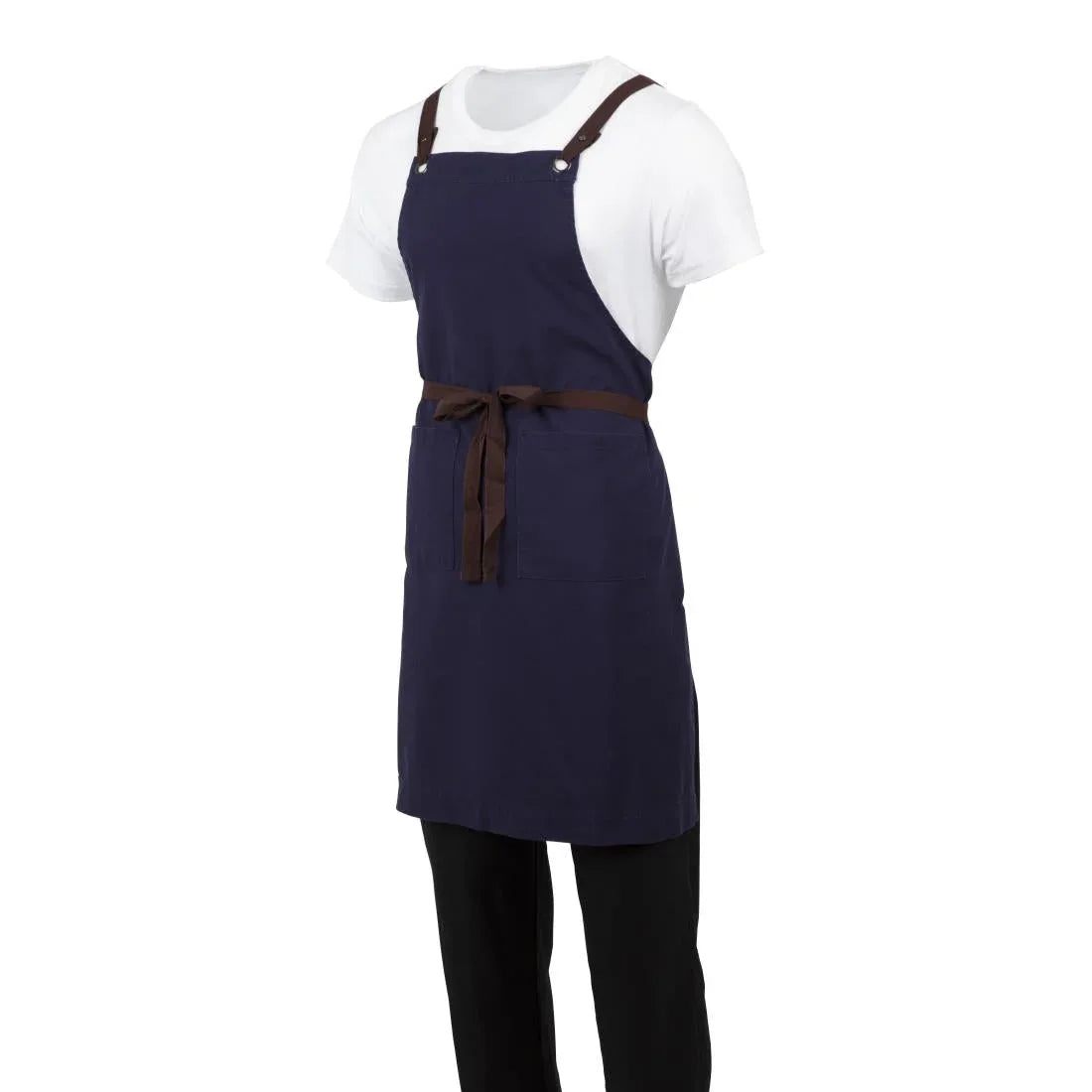 BB686 Southside Cotton Canvas Bib Apron Navy - JD Catering Equipment Solutions Ltd