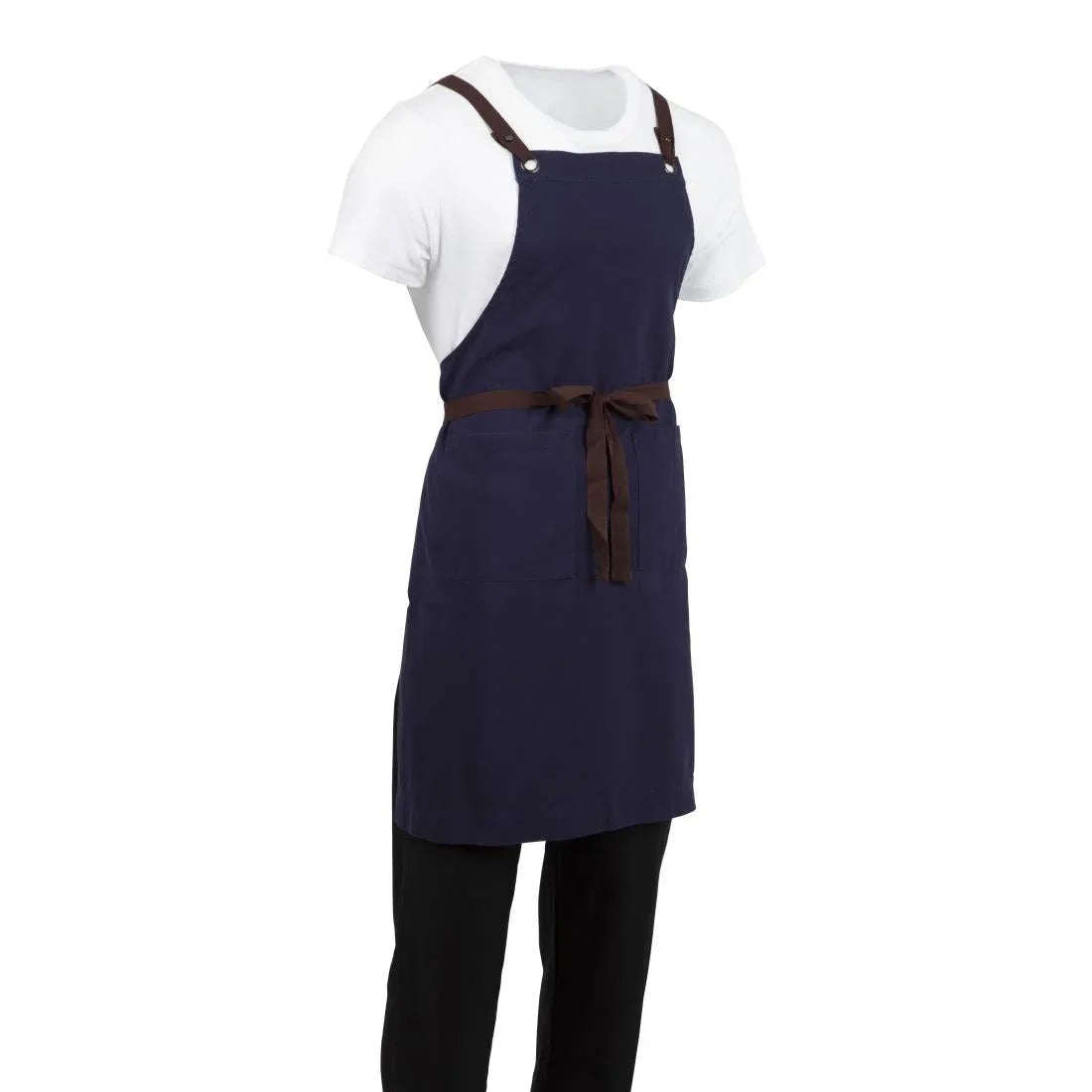BB686 Southside Cotton Canvas Bib Apron Navy - JD Catering Equipment Solutions Ltd