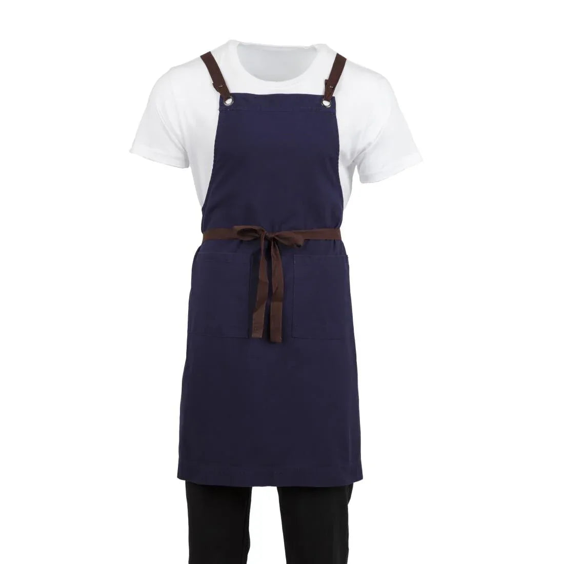 BB686 Southside Cotton Canvas Bib Apron Navy - JD Catering Equipment Solutions Ltd