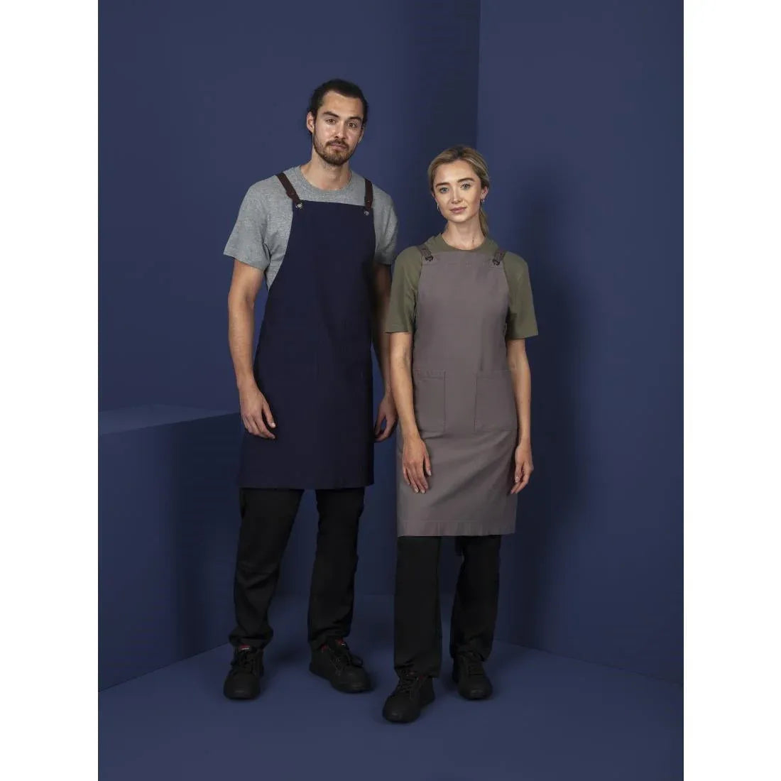 BB686 Southside Cotton Canvas Bib Apron Navy - JD Catering Equipment Solutions Ltd