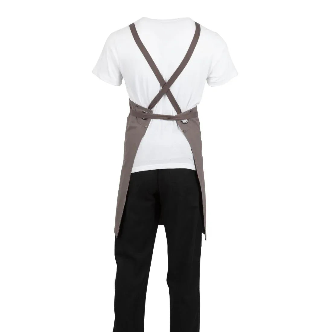 BB687 Southside Cotton Canvas Bib Apron Washed Grey - JD Catering Equipment Solutions Ltd