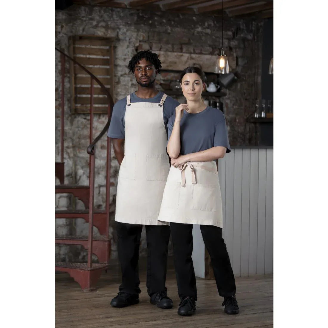 BB688 Southside Cotton Canvas Waist Apron Stone - JD Catering Equipment Solutions Ltd