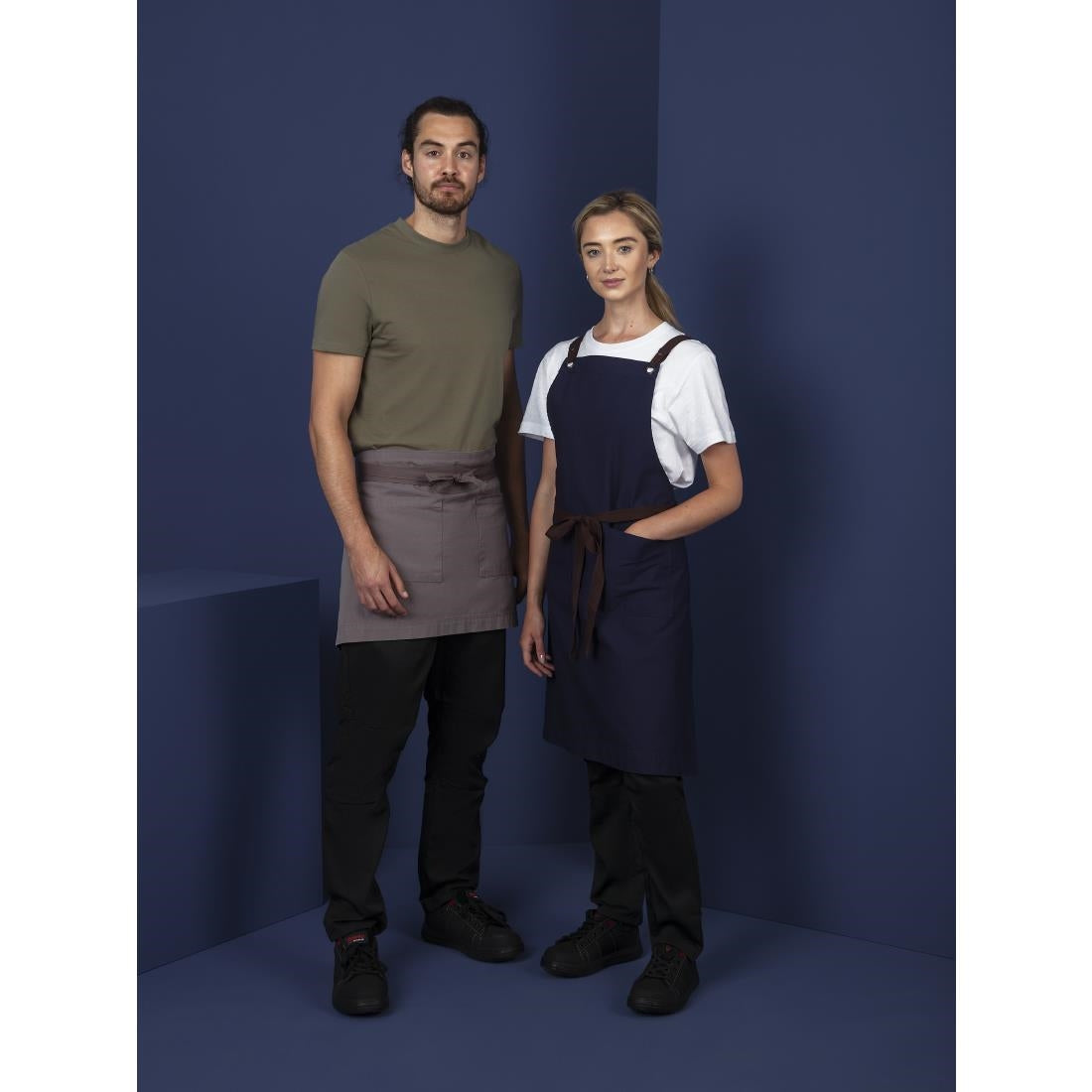 BB689 Southside Cotton Canvas Waist Apron Grey JD Catering Equipment Solutions Ltd