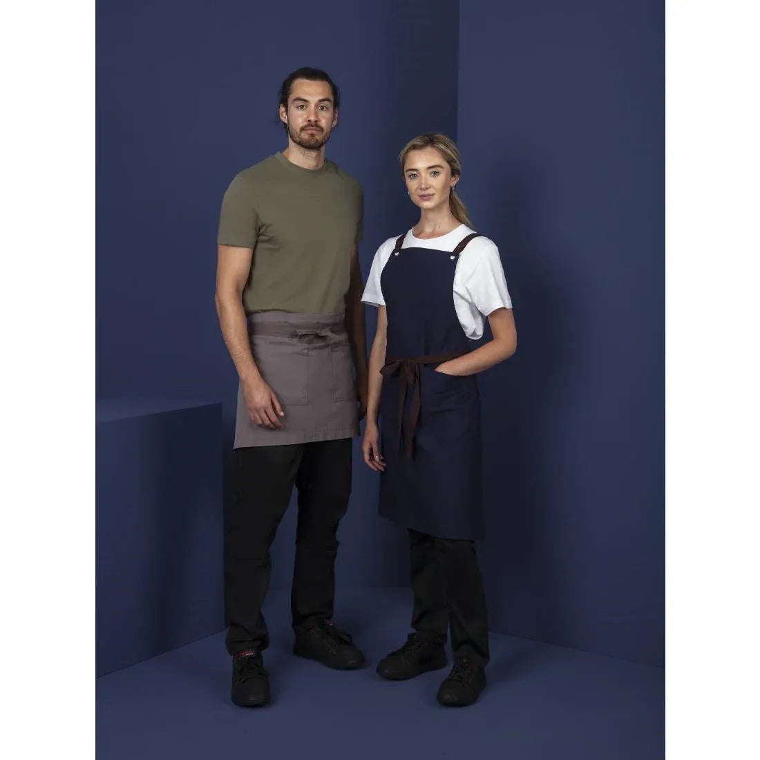 BB689 Southside Cotton Canvas Waist Apron Grey - JD Catering Equipment Solutions Ltd