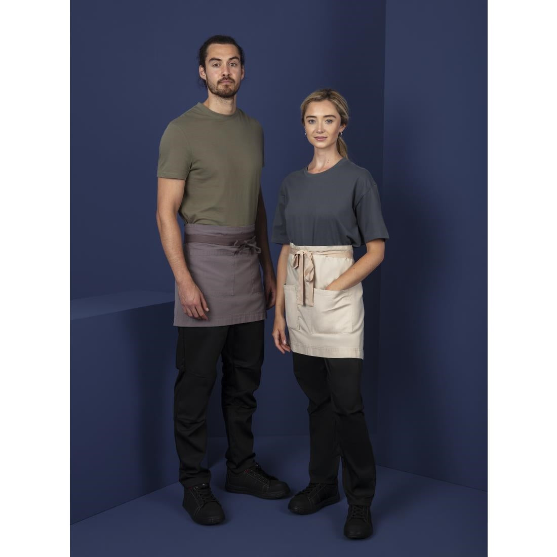 BB689 Southside Cotton Canvas Waist Apron Grey JD Catering Equipment Solutions Ltd
