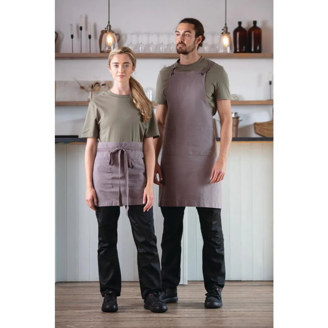 BB689 Southside Cotton Canvas Waist Apron Grey - JD Catering Equipment Solutions Ltd