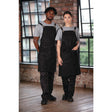 BB691 Southside Linen Blend Bib Apron Black JD Catering Equipment Solutions Ltd