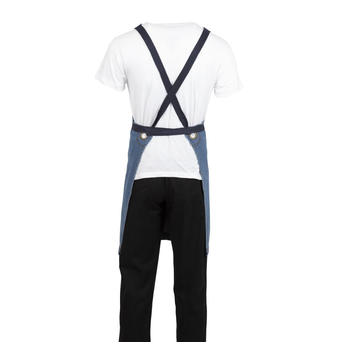 BB694 Southside Denim Bib Apron Light Blue JD Catering Equipment Solutions Ltd