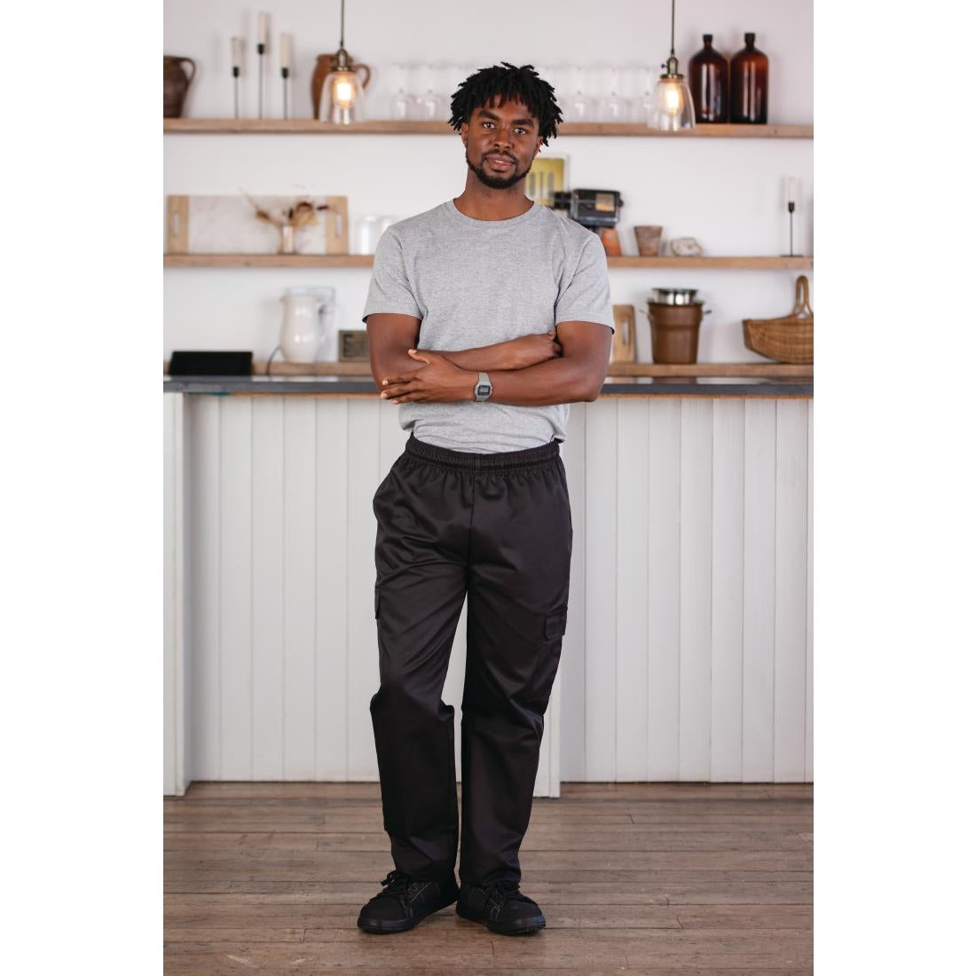 BB700-L Whites Cargo Pants L JD Catering Equipment Solutions Ltd