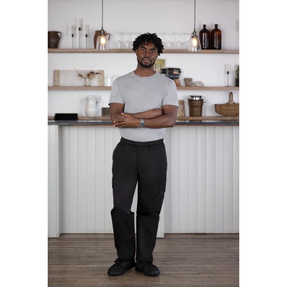 BB700-M Whites Cargo Pants M JD Catering Equipment Solutions Ltd