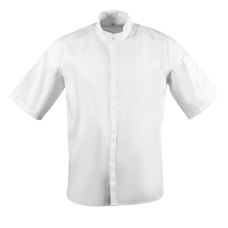 BB702-S Southside Band Collar Chefs Jacket White Size S JD Catering Equipment Solutions Ltd