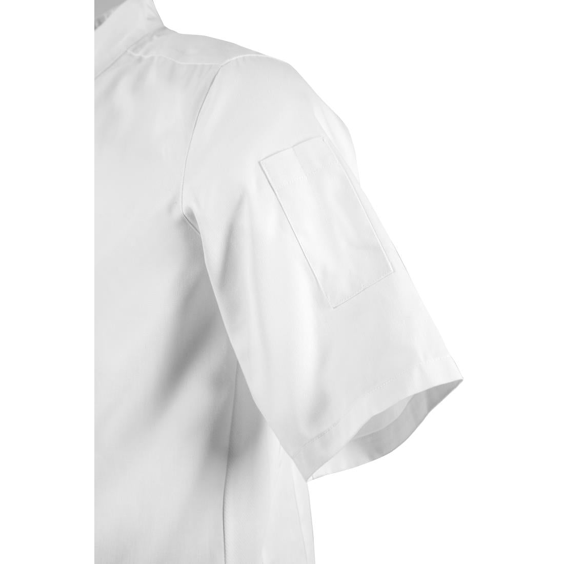 BB702-XL Southside Band Collar Chefs Jacket White Size XL JD Catering Equipment Solutions Ltd