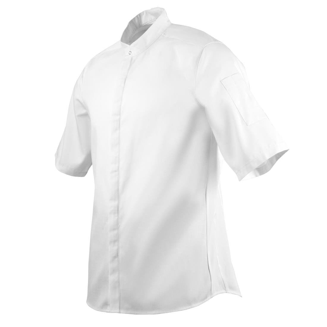 BB702-XL Southside Band Collar Chefs Jacket White Size XL JD Catering Equipment Solutions Ltd
