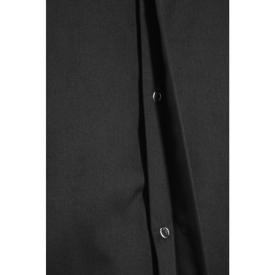 BB711-L Southside Band Collar Chefs Jacket Black Size L - JD Catering Equipment Solutions Ltd