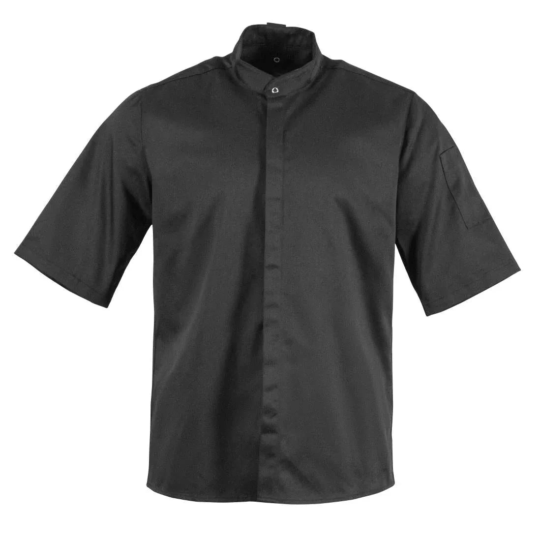 BB711-M Southside Band Collar Chefs Jacket Black Size M - JD Catering Equipment Solutions Ltd