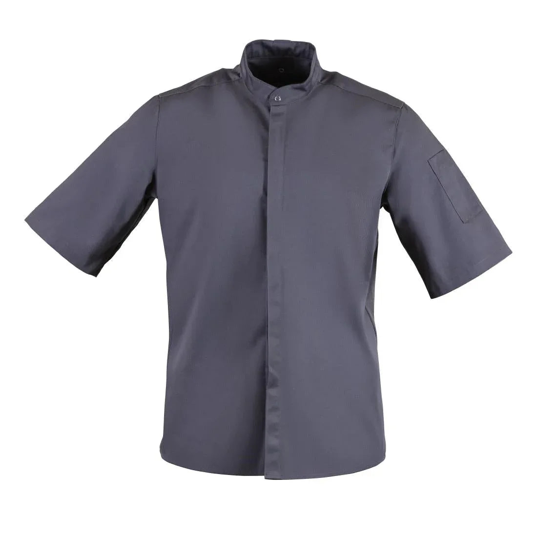 BB712-L Southside Band Collar Chefs Jacket Charcoal Size L - JD Catering Equipment Solutions Ltd