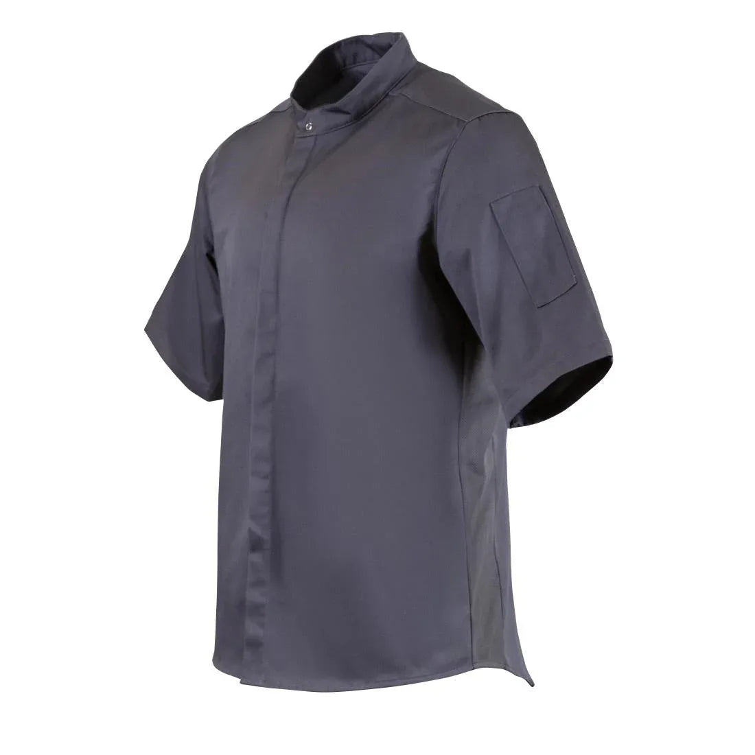 BB712-S Southside Band Collar Chefs Jacket Charcoal Size S - JD Catering Equipment Solutions Ltd