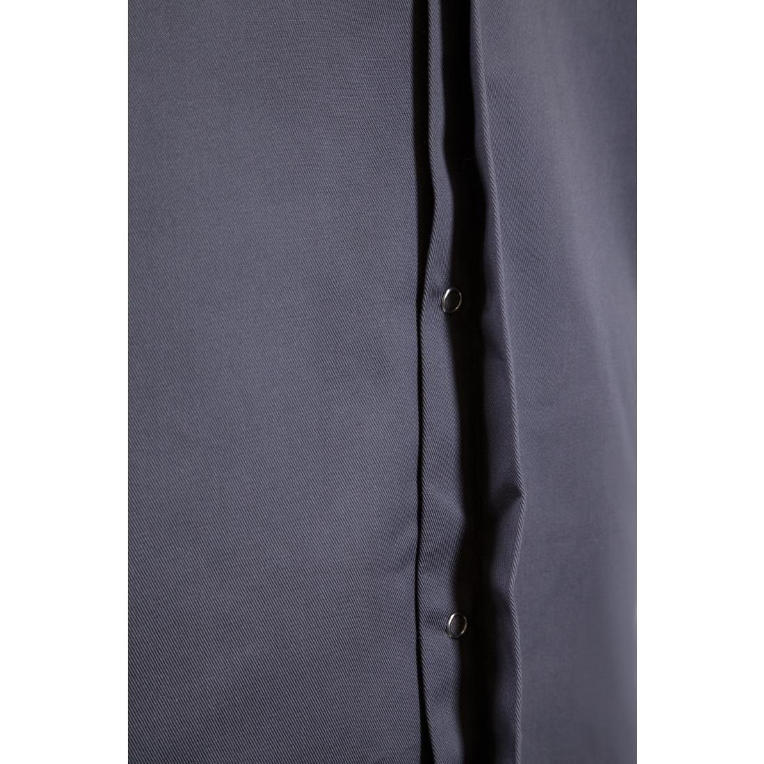 BB712-S Southside Band Collar Chefs Jacket Charcoal Size S - JD Catering Equipment Solutions Ltd