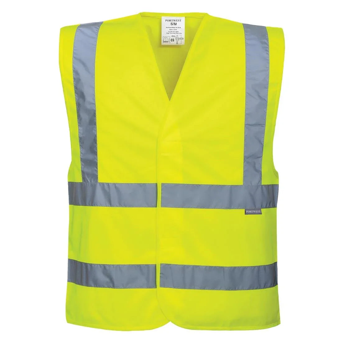 BB736-SM HiVis Two Band and Brace Vest Size S-M - JD Catering Equipment Solutions Ltd