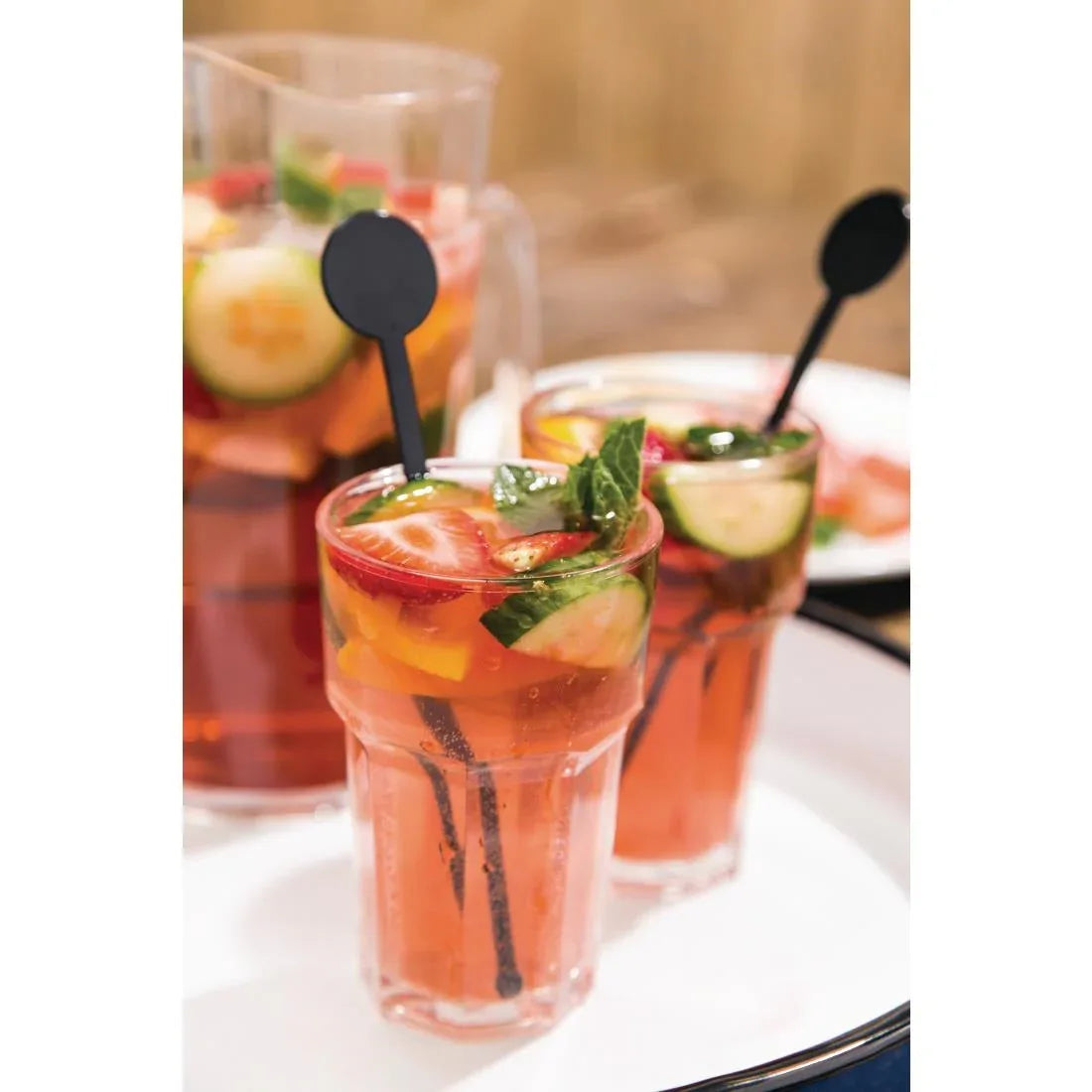 U407 BBP Polycarbonate Nucleated American Hi Ball Glasses Half Pint CE Marked (Pack of 36) - JD Catering Equipment Solutions Ltd