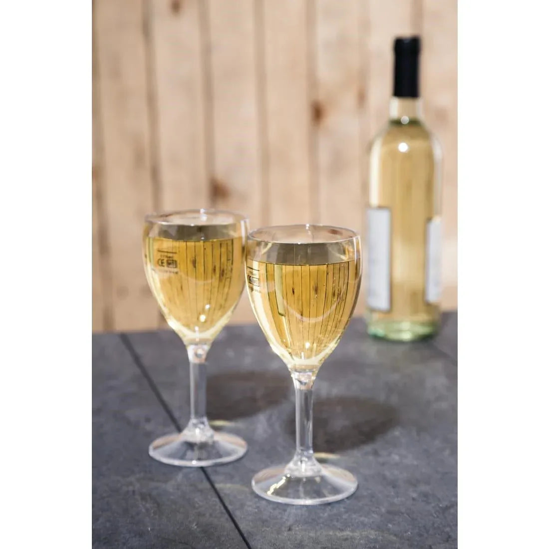 CG943 BBP Polycarbonate Wine Glasses 255ml CE Marked at 175ml (Pack of 12) - JD Catering Equipment Solutions Ltd