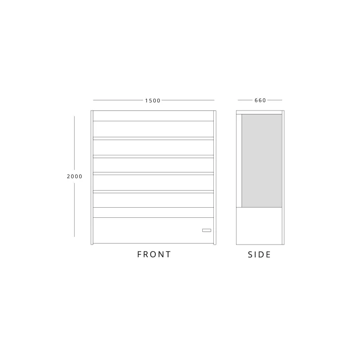 BLIZZARD Slim Tiered Display 1500mm Wide BTD150BK - JD Catering Equipment Solutions Ltd