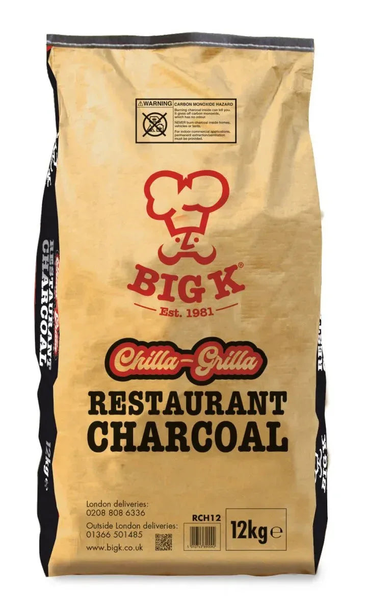 Big K 12kg Chilla-Grilla Restaurant Grade Charcoal RCH12 - JD Catering Equipment Solutions Ltd