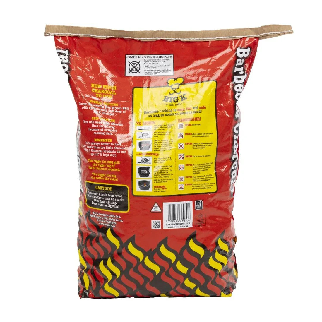 CM826 Big K Lumpwood Charcoal 10kg CH10 - JD Catering Equipment Solutions Ltd