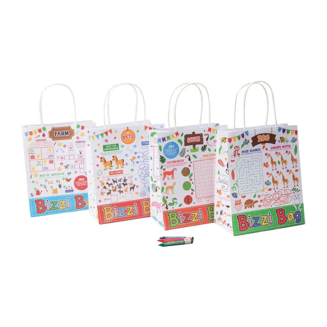 GH046 Bizzi Assorted Kids Meal Bags (Pack of 200) - JD Catering Equipment Solutions Ltd
