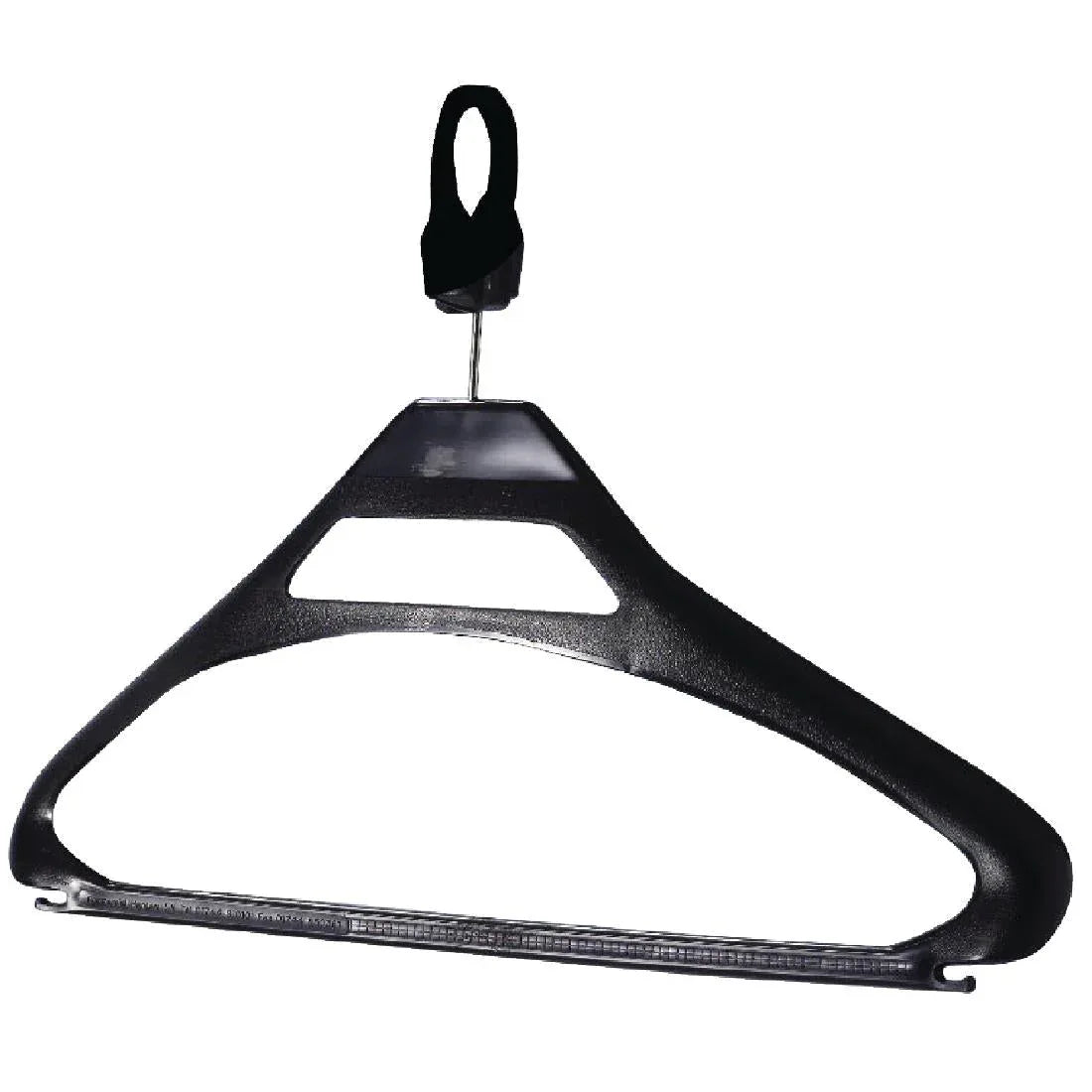 W125 Black Polypropylene Security Hangers (Pack of 100) - JD Catering Equipment Solutions Ltd