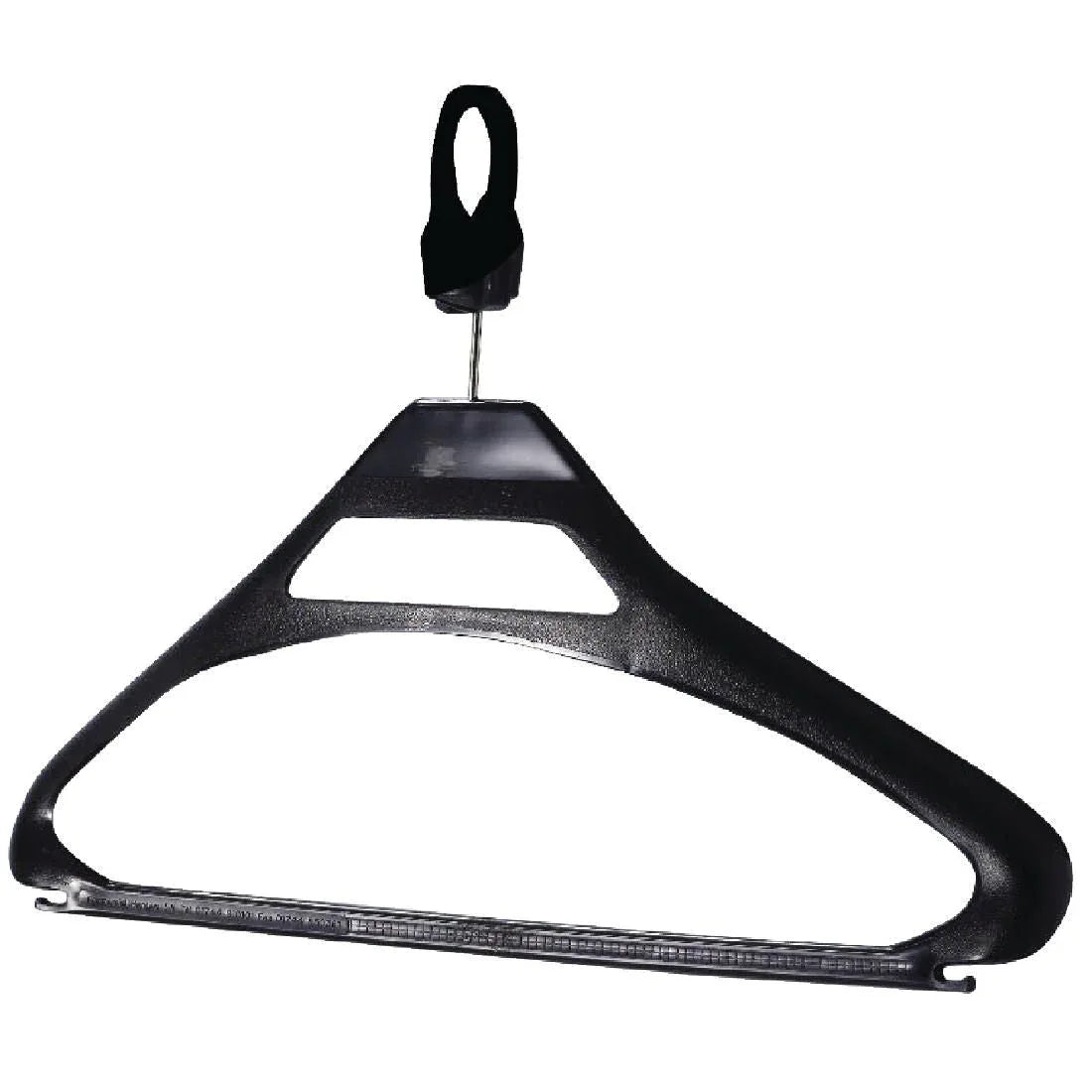 W125 Black Polypropylene Security Hangers (Pack of 100) - JD Catering Equipment Solutions Ltd