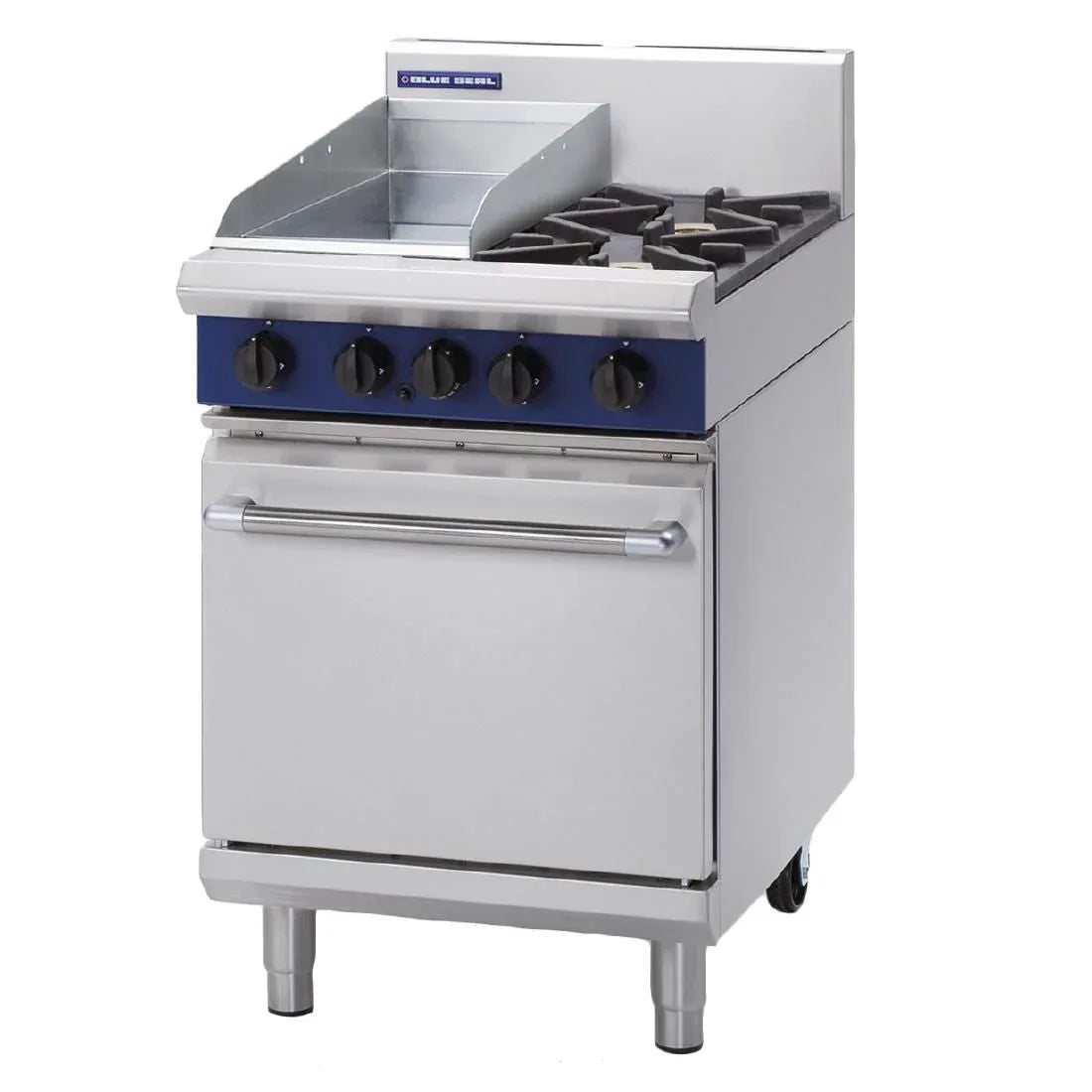 Blue Seal Evolution 2 Burner/300mm Griddle Static Oven Natural/LPG 600mm G504C - JD Catering Equipment Solutions Ltd