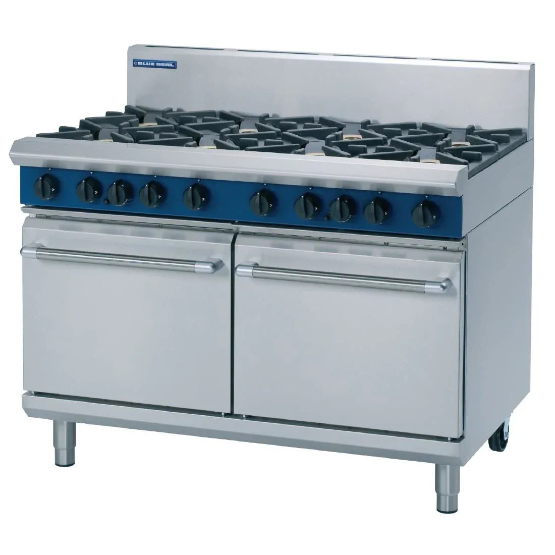 Blue Seal Evolution 8 Burner Double Static Oven Natural/LPG 1200mm G528D - JD Catering Equipment Solutions Ltd