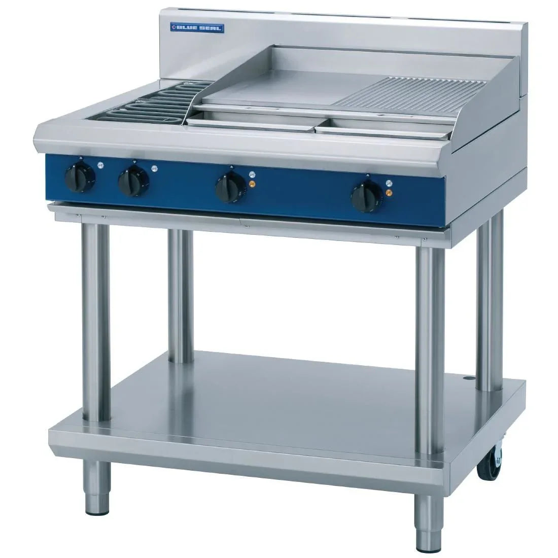Blue Seal Evolution Cooktop 2 Element/Griddle Electric on Stand 900mm E516B-LS - JD Catering Equipment Solutions Ltd