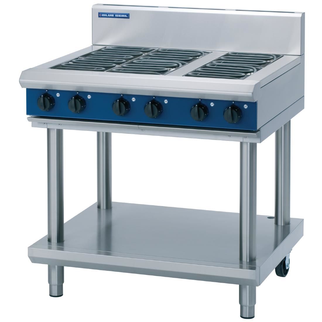 Blue Seal Evolution Cooktop 6 Element Electric on Stand 900mm E516D-LS JD Catering Equipment Solutions Ltd