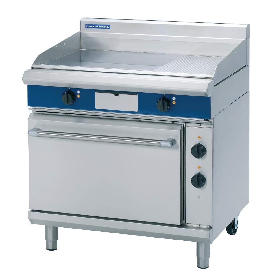 Blue Seal Evolution Series EP506 - 900mm Electric Griddle Static Oven Range JD Catering Equipment Solutions Ltd