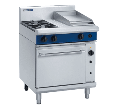 Blue Seal Evolution Series G54C - 750mm Gas Range, 2 Burner, Griddle Top Convection Oven JD Catering Equipment Solutions Ltd