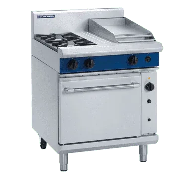 Blue Seal Evolution Series G54C - 750mm Gas Range, 2 Burner, Griddle Top Convection Oven - JD Catering Equipment Solutions Ltd