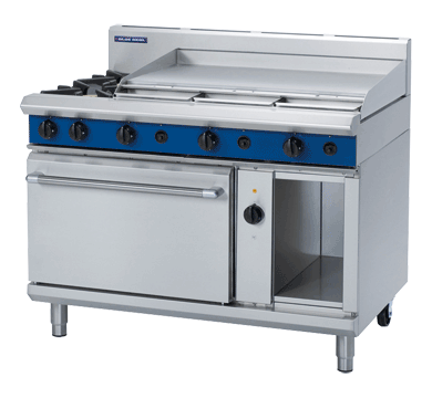 Blue Seal Evolution Series GE58A - 1200mm Gas Range Electric Convection Oven - JD Catering Equipment Solutions Ltd