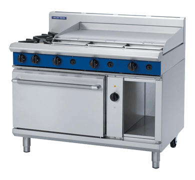 Blue Seal Evolution Series GE58A - 1200mm Gas Range Electric Convection Oven JD Catering Equipment Solutions Ltd